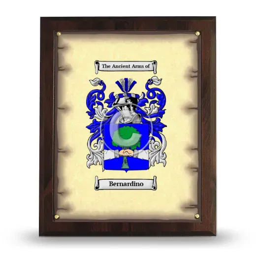 Bernardino Coat of Arms Plaque