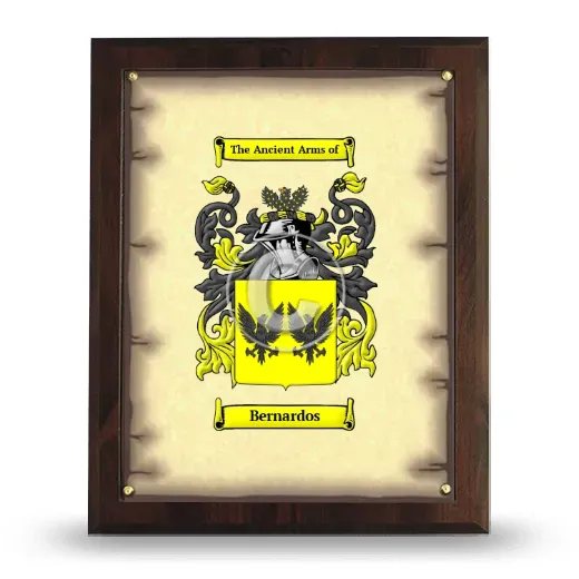 Bernardos Coat of Arms Plaque