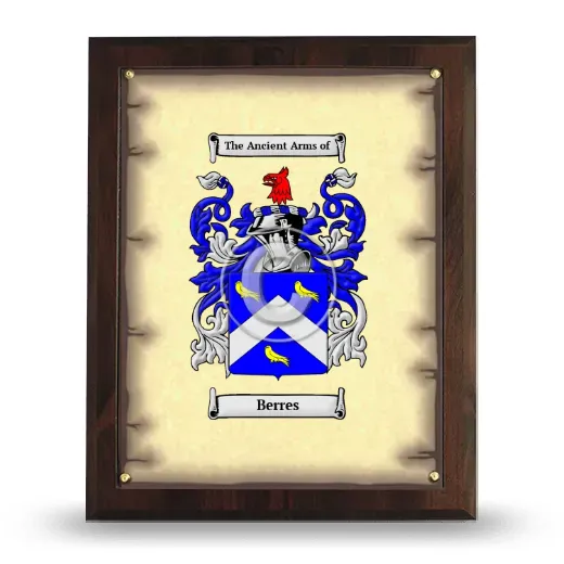Berres Coat of Arms Plaque