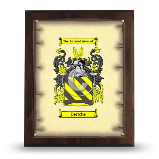 Bertche Coat of Arms Plaque