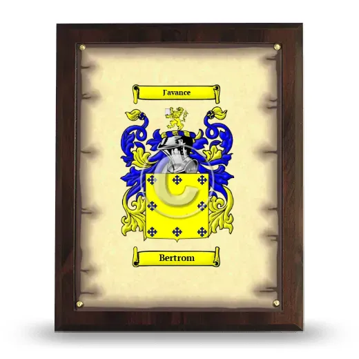 Bertrom Coat of Arms Plaque