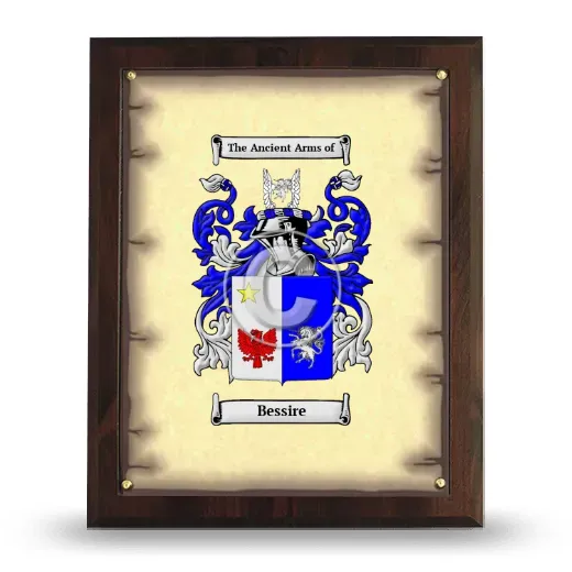 Bessire Coat of Arms Plaque