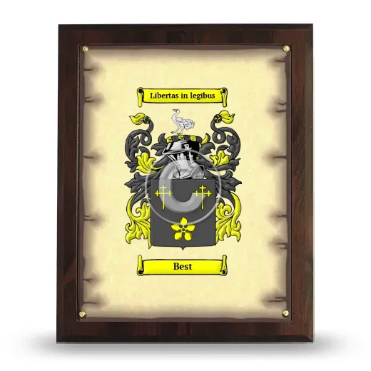 Best Coat of Arms Plaque