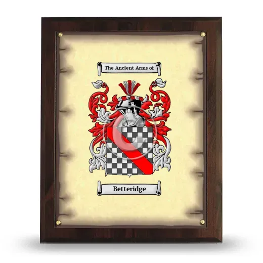 Betteridge Coat of Arms Plaque