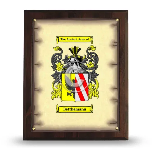 Betthemann Coat of Arms Plaque