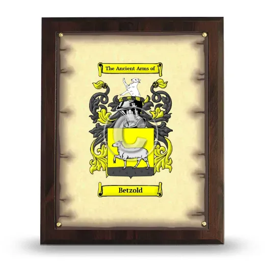 Betzold Coat of Arms Plaque