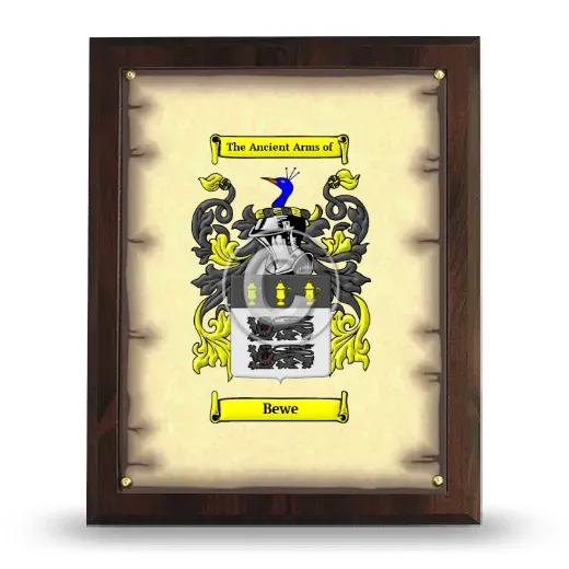 Bewe Coat of Arms Plaque