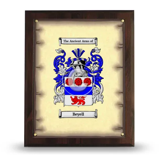 Beyell Coat of Arms Plaque