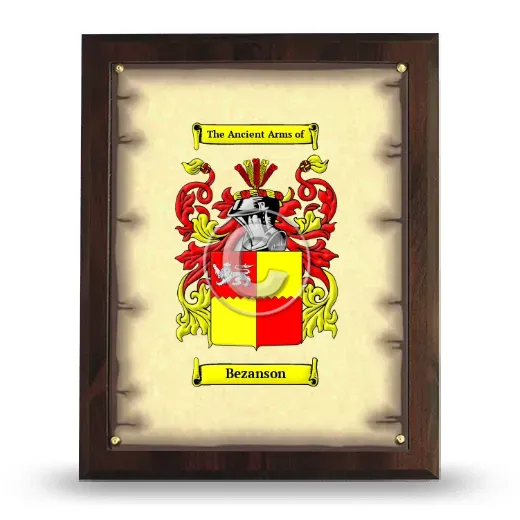 Bezanson Coat of Arms Plaque