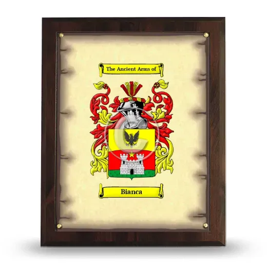 Bianca Coat of Arms Plaque