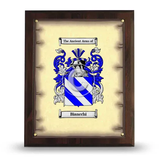 Biancchi Coat of Arms Plaque