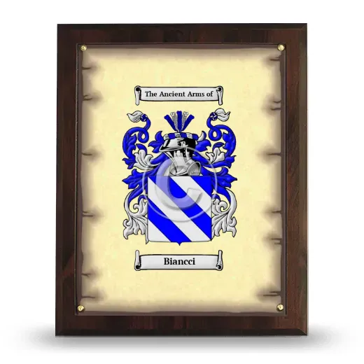 Biancci Coat of Arms Plaque
