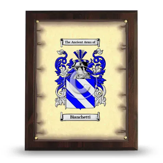 Bianchetti Coat of Arms Plaque