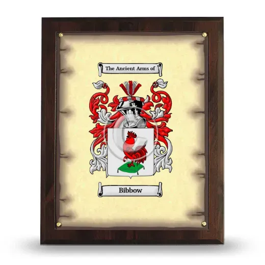 Bibbow Coat of Arms Plaque