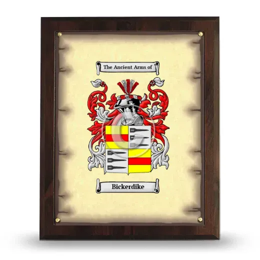 Bickerdike Coat of Arms Plaque