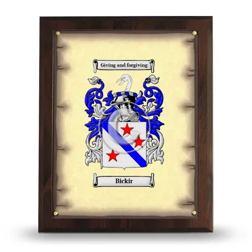 Bickir Coat of Arms Plaque