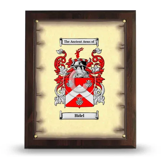 Bidel Coat of Arms Plaque