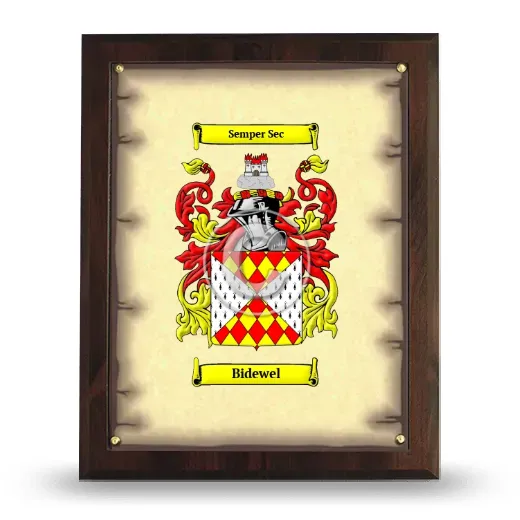 Bidewel Coat of Arms Plaque