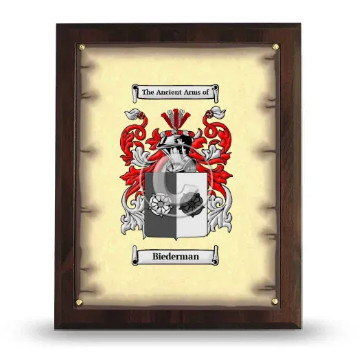 Biederman Coat of Arms Plaque