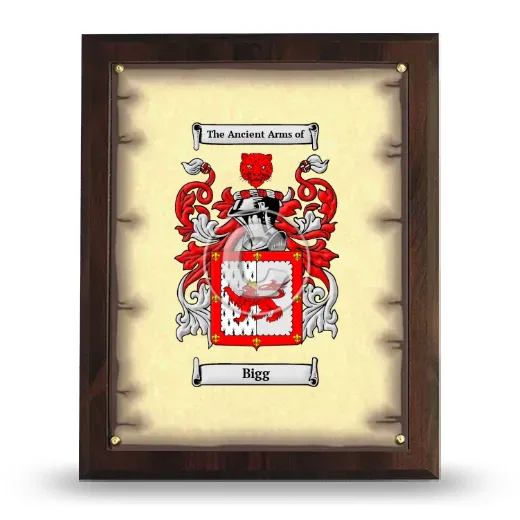 Bigg Coat of Arms Plaque