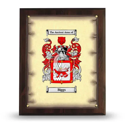 Biggs Coat of Arms Plaque