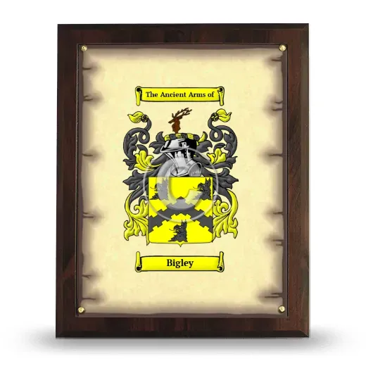 Bigley Coat of Arms Plaque