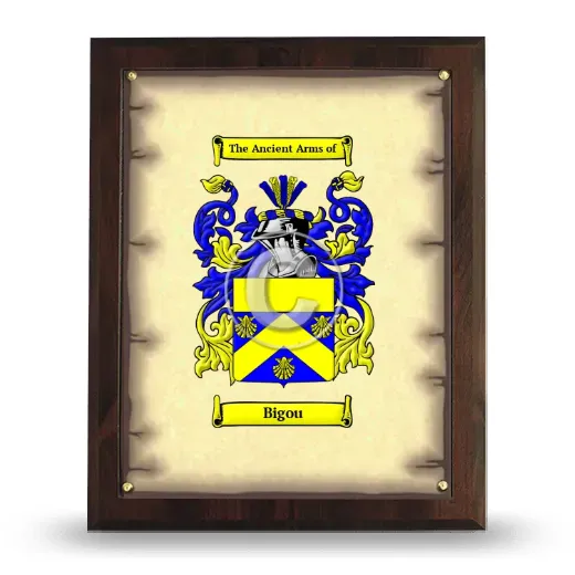 Bigou Coat of Arms Plaque