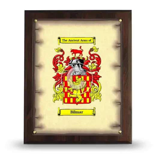 Bilmar Coat of Arms Plaque