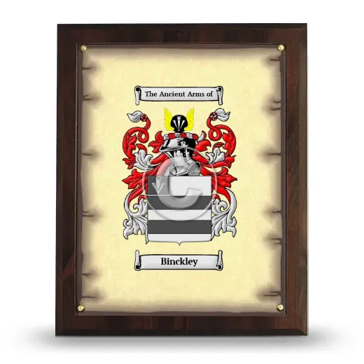 Binckley Coat of Arms Plaque