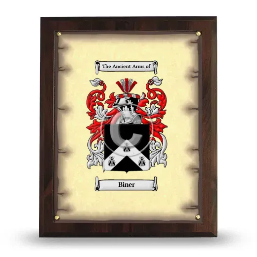 Biner Coat of Arms Plaque