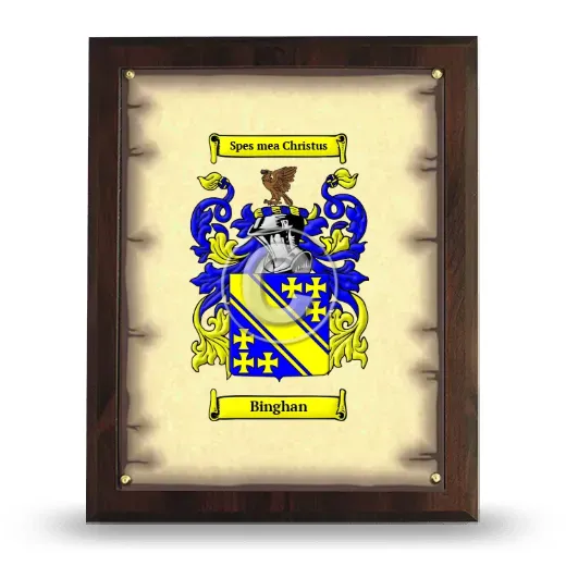 Binghan Coat of Arms Plaque