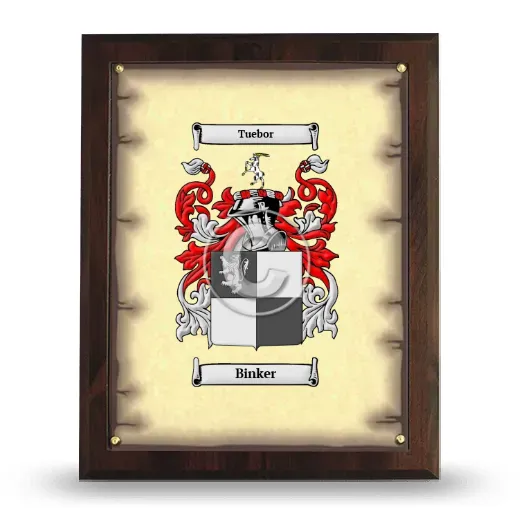 Binker Coat of Arms Plaque