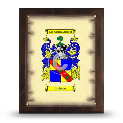 Biringer Coat of Arms Plaque