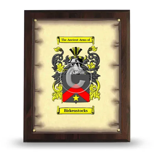 Birkenstocks Coat of Arms Plaque