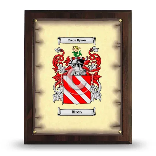 Biron Coat of Arms Plaque