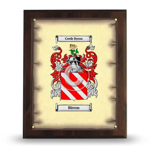 Birron Coat of Arms Plaque
