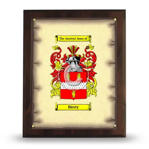 Birsty Coat of Arms Plaque