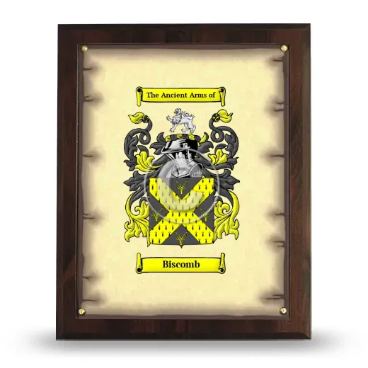 Biscomb Coat of Arms Plaque