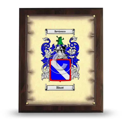 Bisot Coat of Arms Plaque