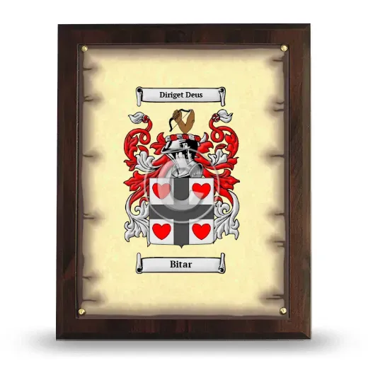 Bitar Coat of Arms Plaque