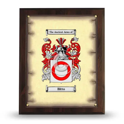 Bitto Coat of Arms Plaque