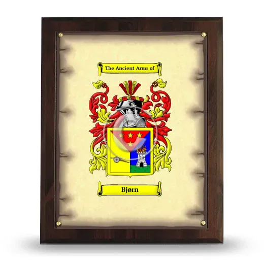 Bjørn Coat of Arms Plaque