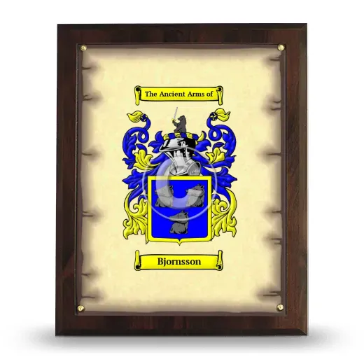 Bjornsson Coat of Arms Plaque