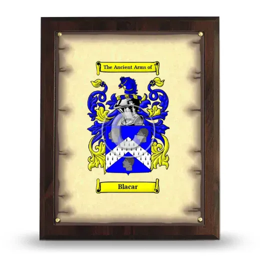 Blacar Coat of Arms Plaque