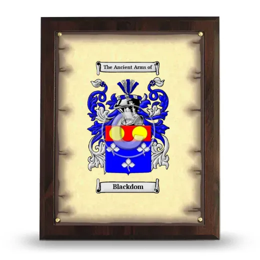 Blackdom Coat of Arms Plaque