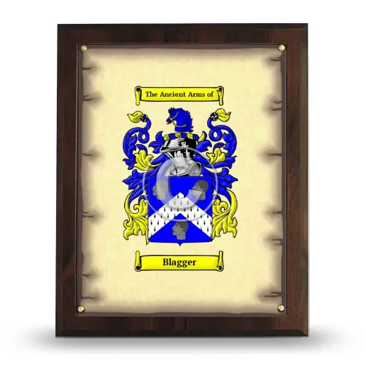 Blagger Coat of Arms Plaque