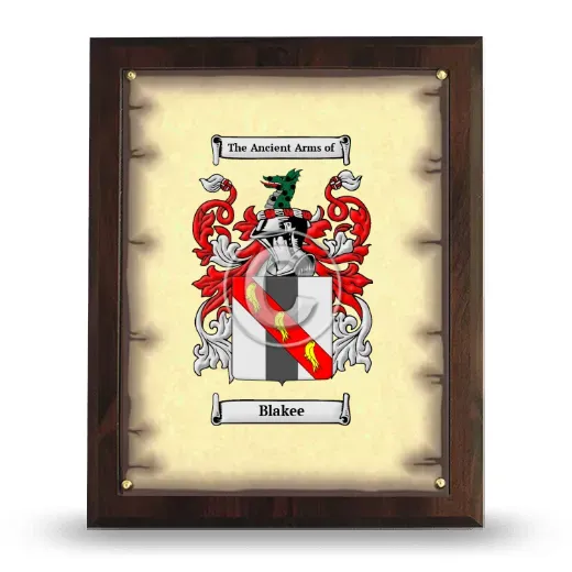 Blakee Coat of Arms Plaque