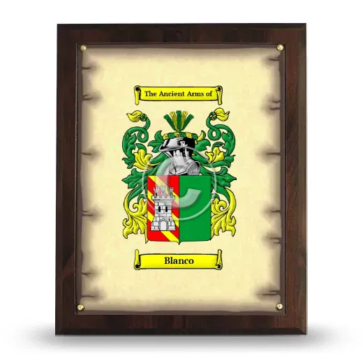 Blanco Coat of Arms Plaque