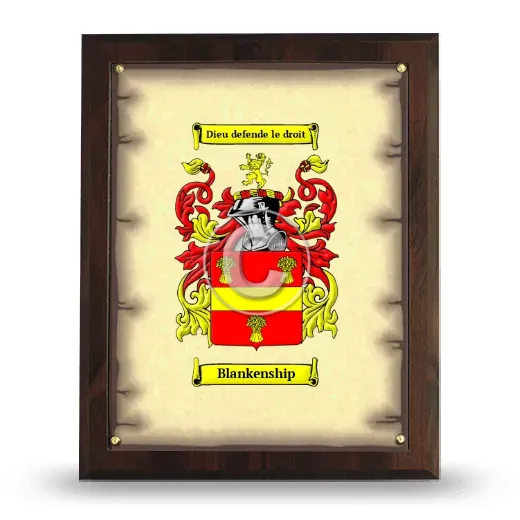 Blankenship Coat of Arms Plaque