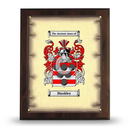 Blankley Coat of Arms Plaque